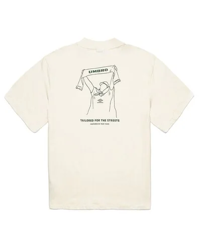 false Umbro - Oversized t-shirt with big pring - Swan -  4