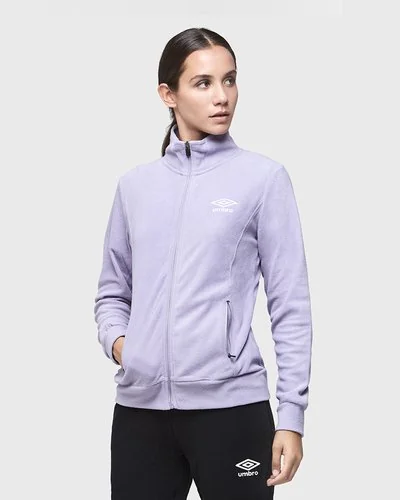 Zipped pile jacket - Purple