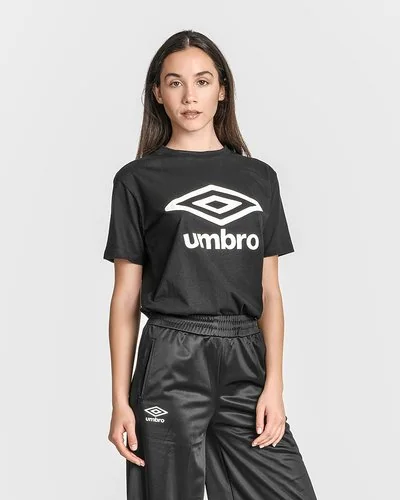 T-shirt in cotone con logo - Nero