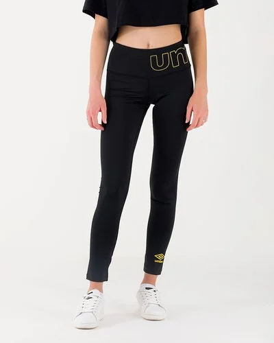 Leggings con stampa lettering - Nero