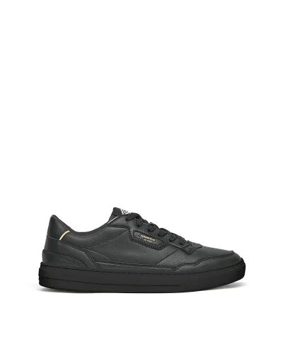OPEN - Leather laced sneaker with contrasting details