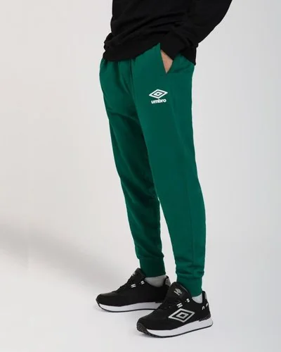 Pantaloni in felpa garzata con stampa posteriore - Verde