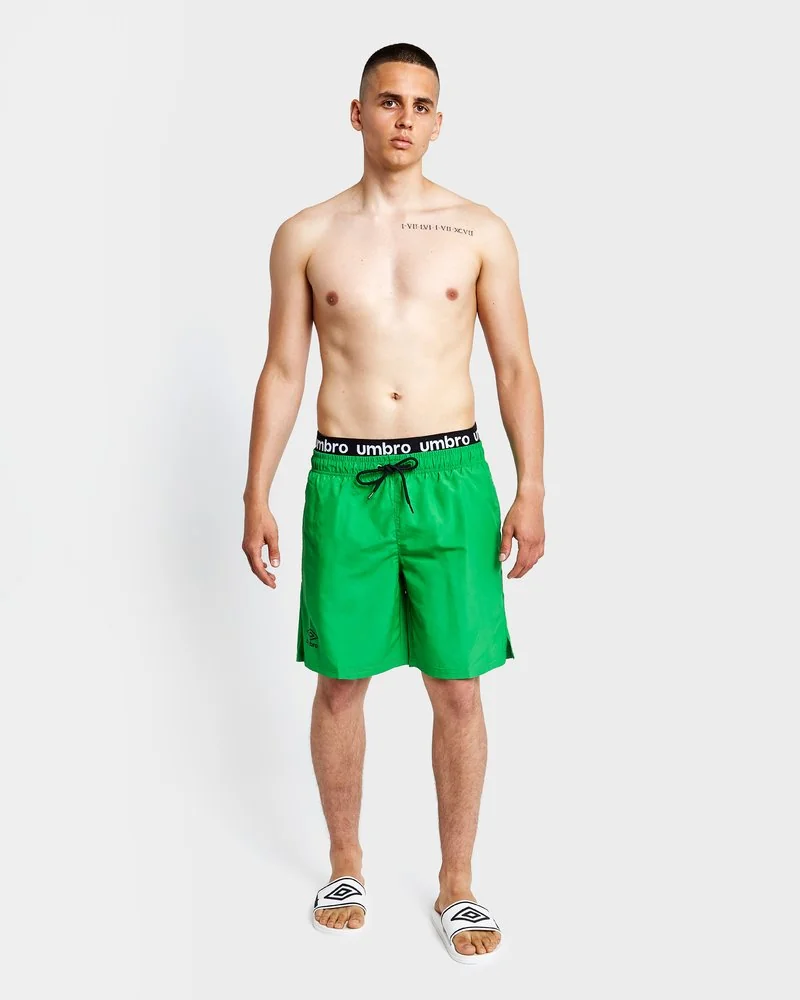 Beach Short With Logo Print Elastic Band - Umbro Italia