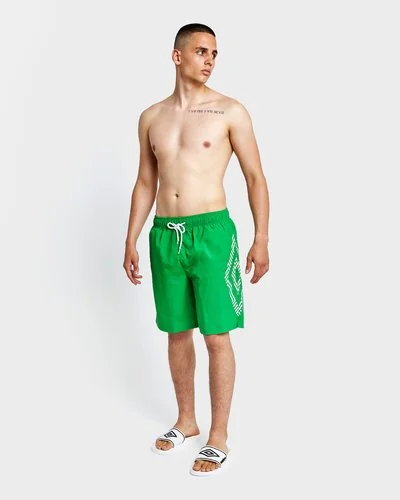 Menswear Umbro - Beach short with logo print - Green -  4