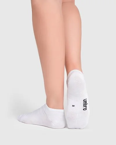3 pack low-cut socks with cuffs - White