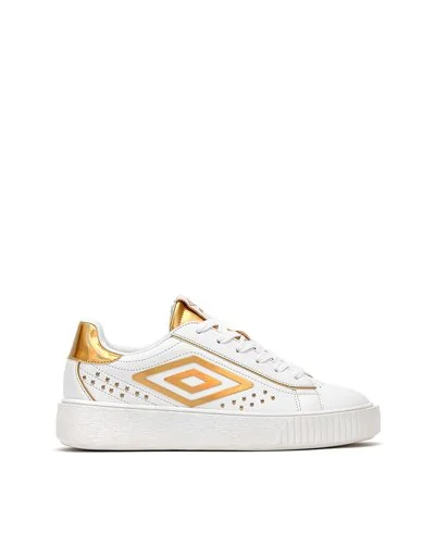 Gal Trig W - Woman sneaker with holographic details - White