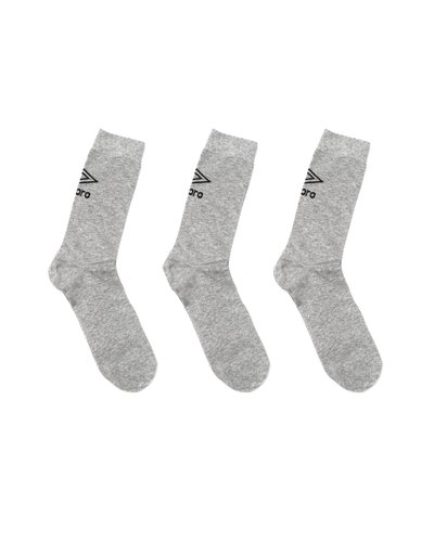 3 pack mid-cut socks with cuffs - Grey
