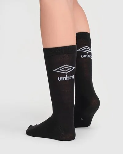 3 pack mid-cut socks with cuffs - Black