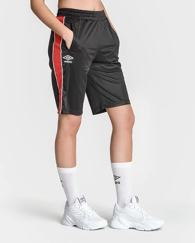 Basket short with side pockets - Black