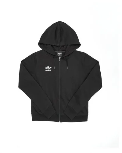 Felpa garzata da donna con zip - Nero