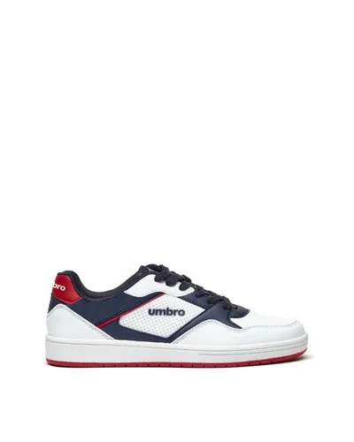 ACE LOW - SNEAKERS LOW IN SYNTETHIC LEATHER - White /  Navy /  Red