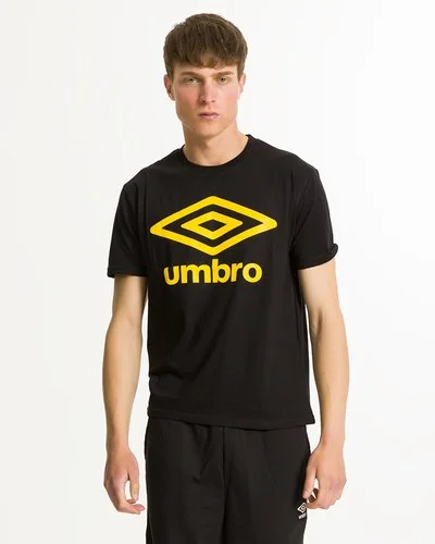 T-shirt con logo in cotone - Nero / Giallo