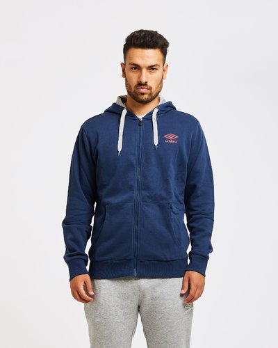 Felpa con logo stile vintage in cotone garzato - Blu