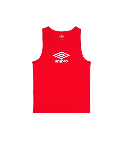 Cotton tank top with logo print - Red