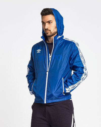 Wind breaker with funnel neck - Blue