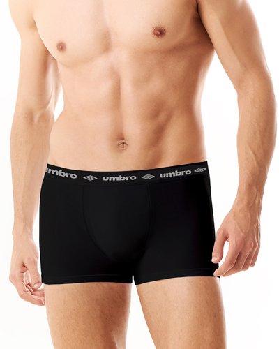 6 pack boxers stretch cotton with contrasting logo - Black