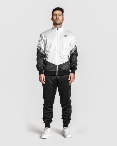 Polyester logo pattern full zip - Grey