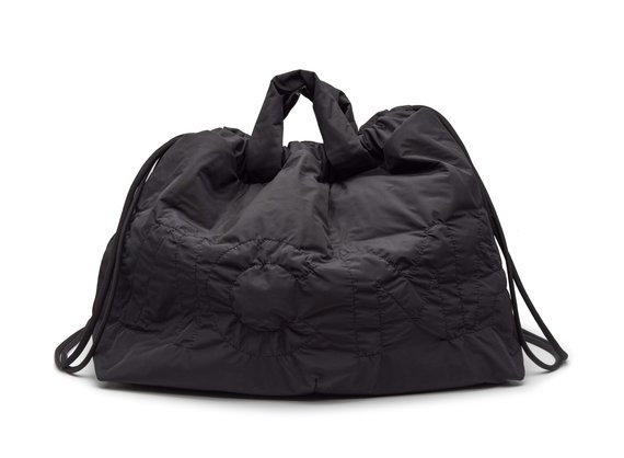 Penelope<br />Branded black nylon bag/backpack - Black