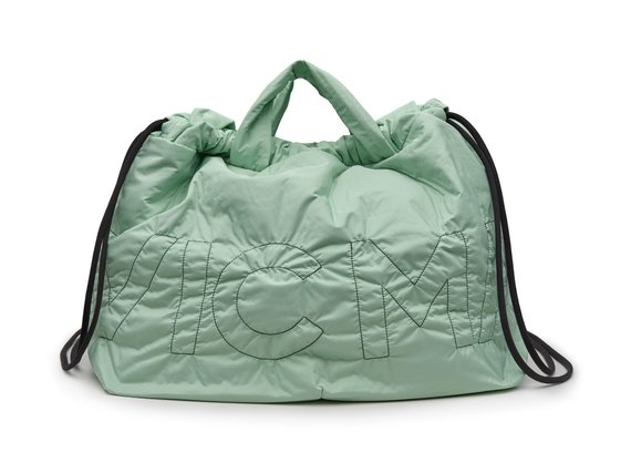 Penelope<br />Branded teal nylon bag/backpack - Green