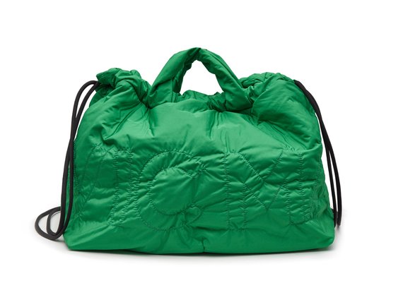 Penelope Weave<br />Branded green nylon bag/backpack - Green