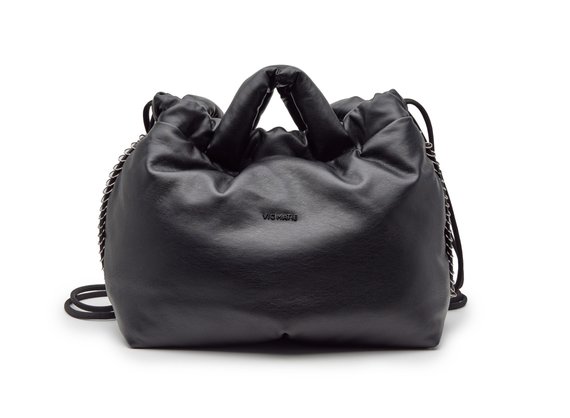 Patty<br />Black faux leather bag/backpack