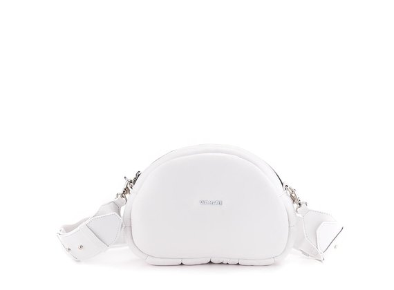 Babs Big<br />White leather shoulder bag - White