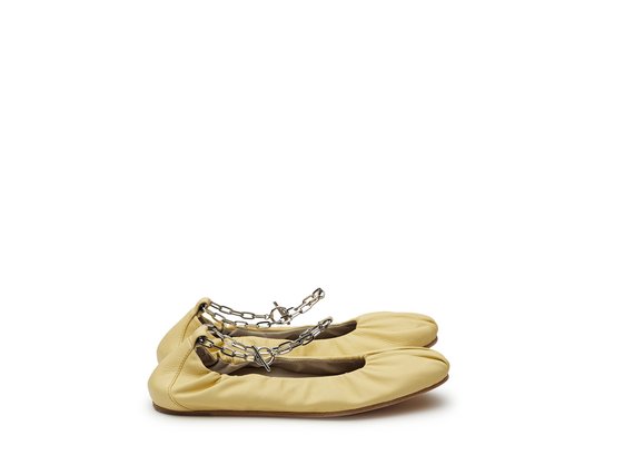 Primrose ballerina flats with anklet - Yellow