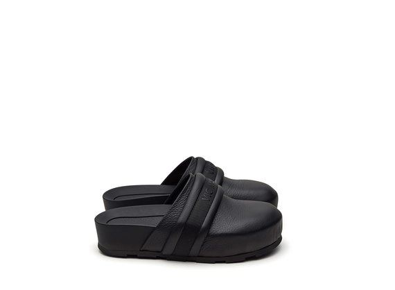 Black maxi footbed sabots - Black