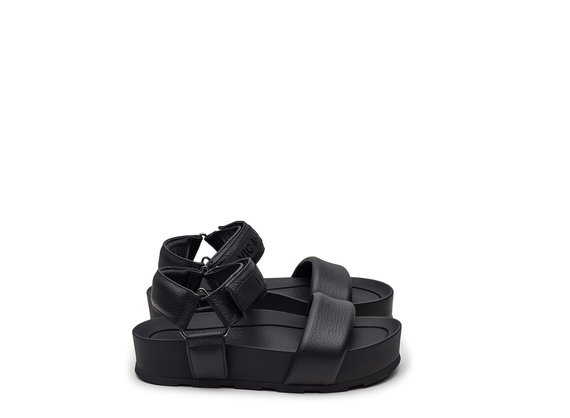 Black maxi footbed sandals - Black