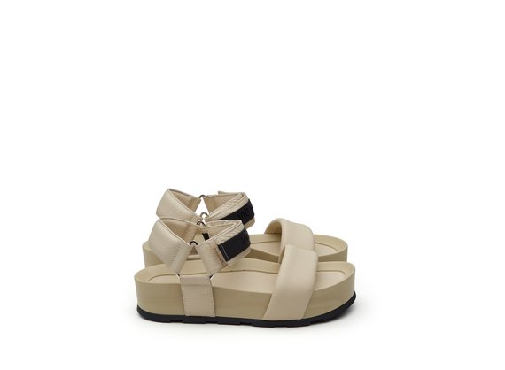 Ivory maxi footbed sandals