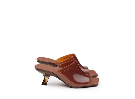 Brandy slash sandals with plexiglass - Brown