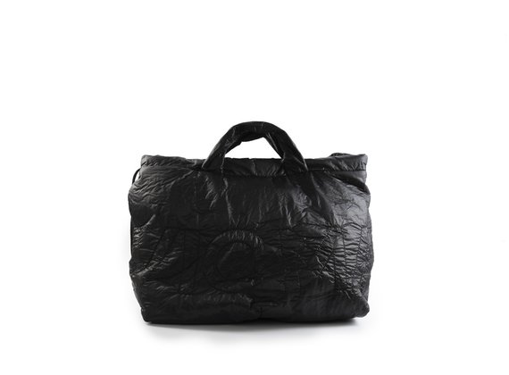 Penelope<br />Branded black nylon bag/backpack - Black