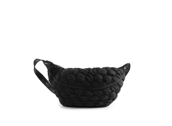Reina<br />Large black nylon belt bag/backpack