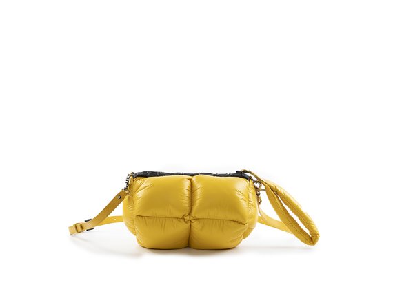 Asia<br />Glossy yellow nylon clutch bag