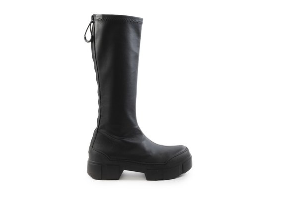 Black faux leather Roccia boots - Black