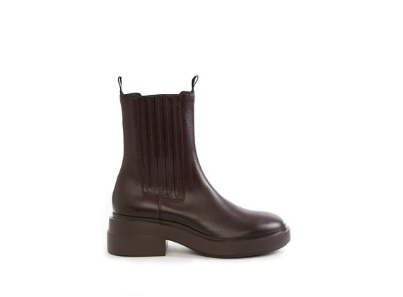 Knight burnt-brown Beatle boots - Brun Rougeatre