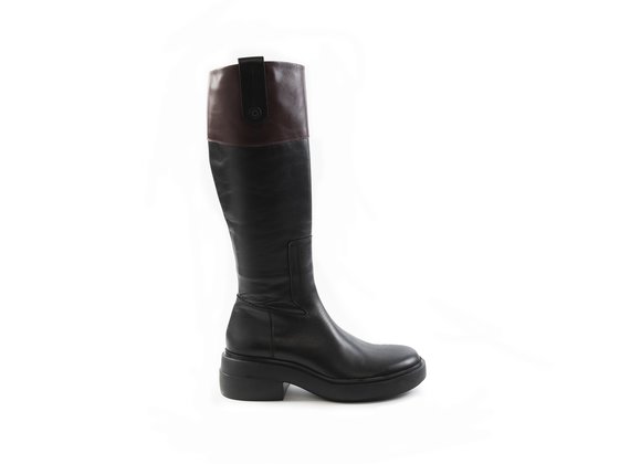 Knight black/burnt brown boots - Black / Brown