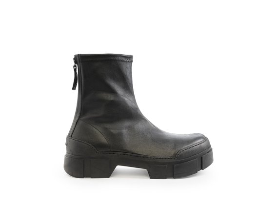 Men's Roccia black leather ankle boots - Black