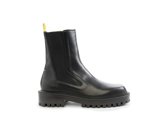 Men's black/yellow Beatle boots