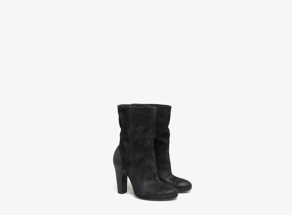 Washed crosta suede ankle boots
