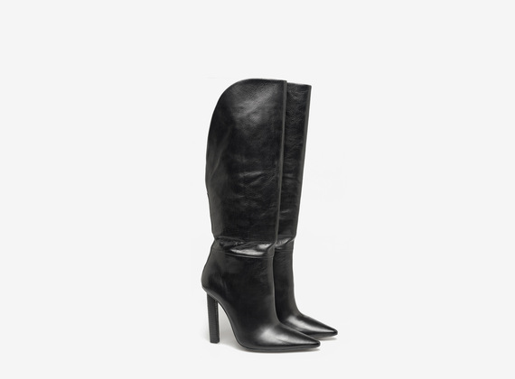 Boot with back opening - Black