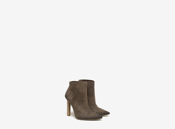 Washed crosta suede ankle boot