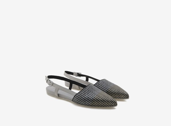 Chanel shoe with laminated weave - White / Laminated