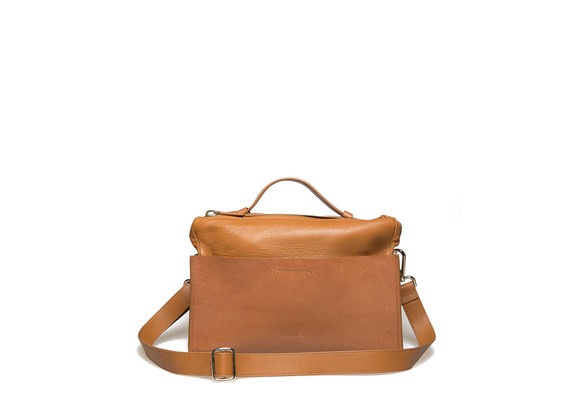 Trunk bag with box bottom - Leather Brown