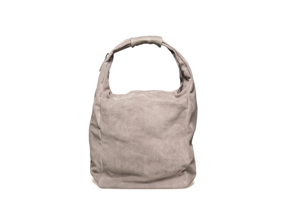 Soft bag with a zip closure - Grey