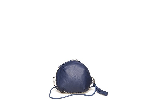 Blue clutch bag with studs on bottom - Blue