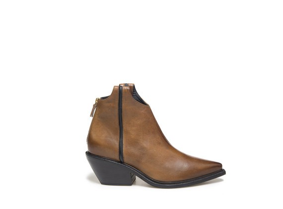 Santiags avec coutures apparentes - Brown