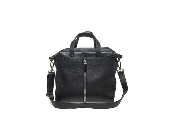 Tote bag with central zip - Black