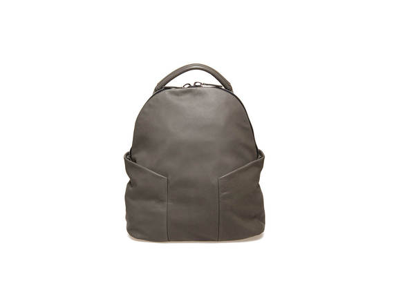 Military green backpack with side cargo pockets