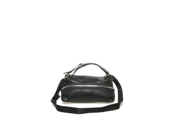 Trapezförmige Tasche mit Reißverschluss - Black